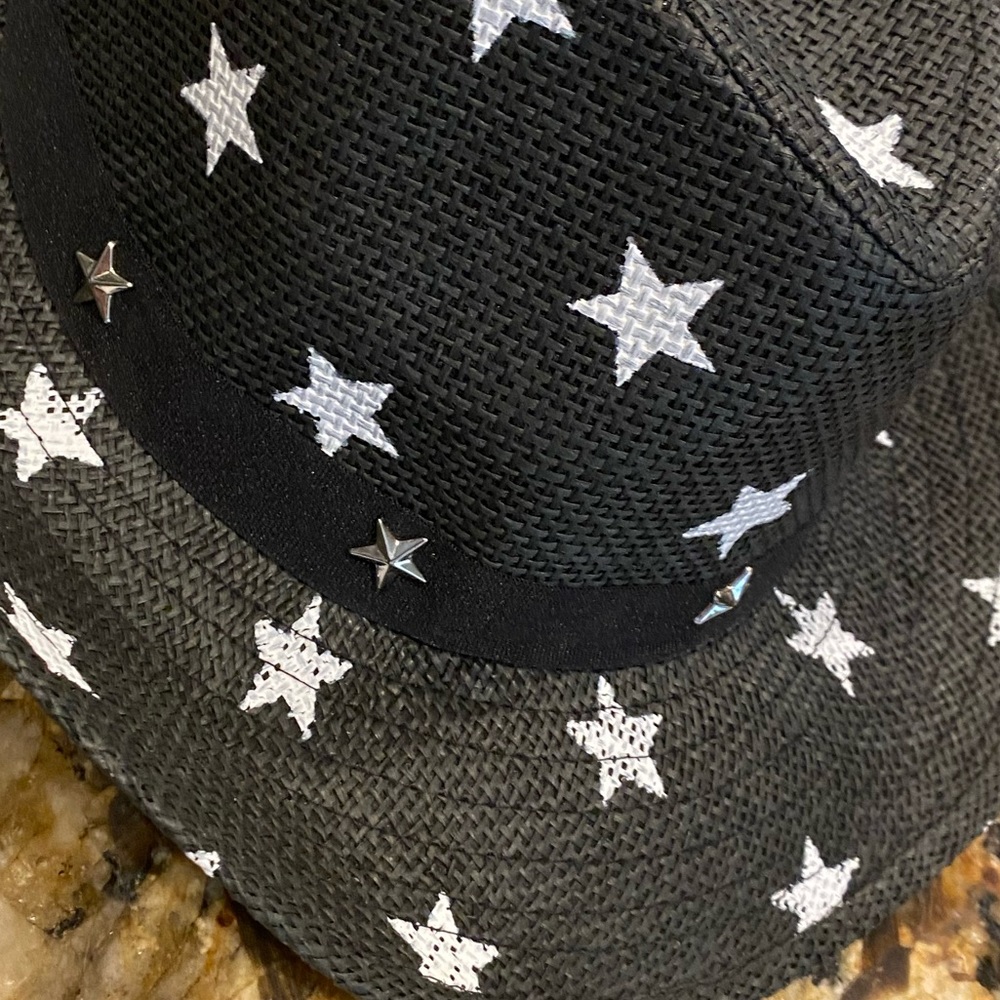 Star Print Embellished Fedora - Picture 9 of 13